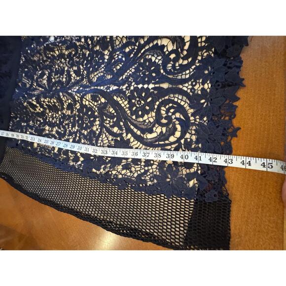 Navy Blue Lace Overlay Sheath Dress Lane Bryant size women’s 22 - Picture 2 of 7